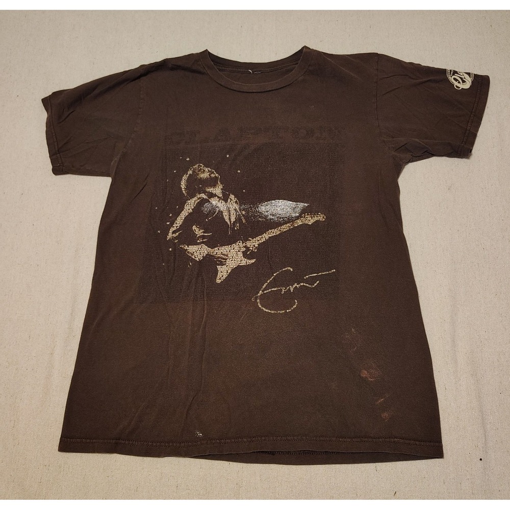 Eric Clapton 2013 Tour Shirt 50 Years Further On Up The Road Brown Mens Small